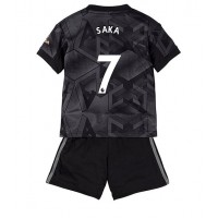 Arsenal Bukayo Saka #7 Fotballklær Bortedraktsett Barn 2022-23 Kortermet (+ korte bukser)